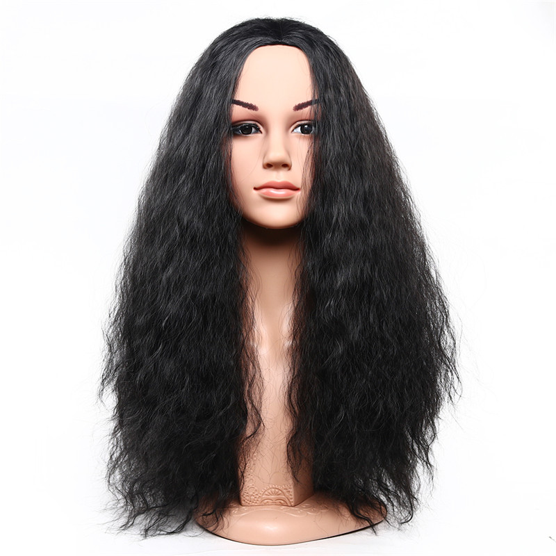 Wigs Corn Perm Instant Noodle Curls Moana Moana Yaki Straight Black