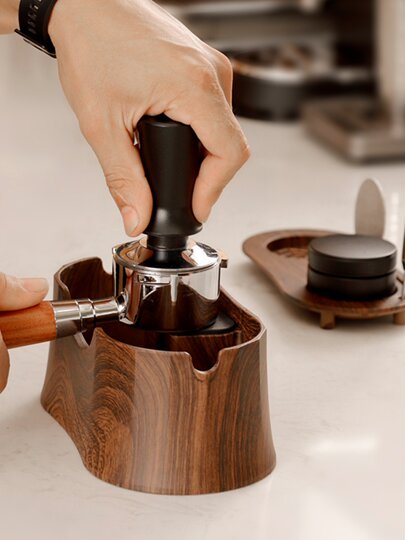 Coffee Tamper Stand, Coffee Machine Handle Accessory, Grounds Container, Storage, Tamping Cloth, Universal Tamper Stand, Waste Grounds Bin