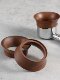 Coffee grinder powder receiving powder anti-flying powder cover 58MM handle walnut anti-flying powder ring powder dialing ring powder distributor accessories