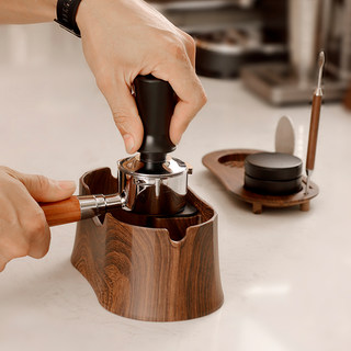 Coffee Tamper Stand, Coffee Machine Handle Accessory, Grounds Container, Storage, Tamping Cloth, Universal Tamper Stand, Waste Grounds Bin