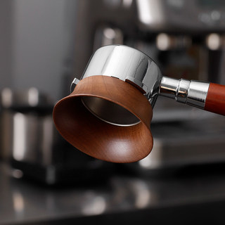 Coffee Grinder Powder Catcher Anti-Splash Ring 58mm Handle Walnut Wood Anti-Splash Ring Distribution Ring Coffee Distribution Tool Accessories