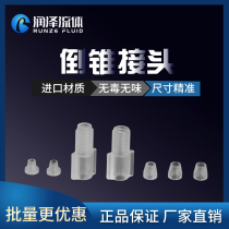 PTFE plastic inverted cone joint 1 4-28 multi-way valve M6 hard pipe card sleeve pipe joint B- 617 625