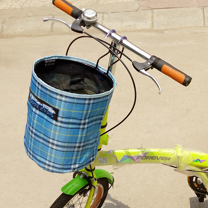 Bicycle basket Front basket Bicycle basket Folding car basket Vegetable basket Canvas BMX basket Cloth basket car basket