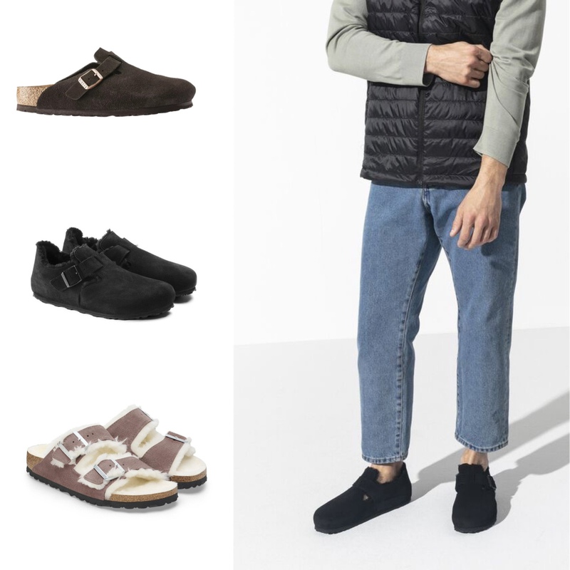 In Stock Birkenstock Children's and Adult Cork Sandals Slippers Plus Plush Fur Shoes