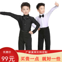 Childrens Latin rules for boys Competition dress Dance suit Shirt for Mens Latin dance examination competition rules Standard dress New