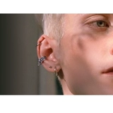 Tide, клипсы с молнией подходит для мужчин и женщин, сумка, серебро 925 пробы, без проколов ушей