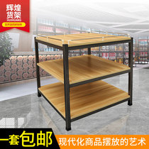 Supermarket promotion rack Convenience store float rack Snack milk pile head display rack Shopping mall beverage multi-layer promotion table