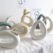 ins Nordic style vegetarian embryo Ceramic vase Special-shaped 6 vases Home decoration ornaments Bed and breakfast cafe soft decoration
