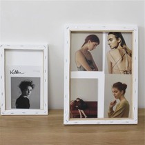 Clearance ins Cold wind solid wood photo frame Oil painting frame Shooting props Message board Cafe bed and breakfast decoration