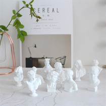 ins Mini small plaster avatar ornaments Resin statues Photo posing props Desktop ornaments Art supplies