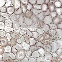 Pure natural agate stone crystal particle board high-end hotel lobby front bar background wall art light-transmitting sheet