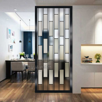 Art glass partition modern simple porch double-sided transparent frosted painting tempered process new Chinese 10MM