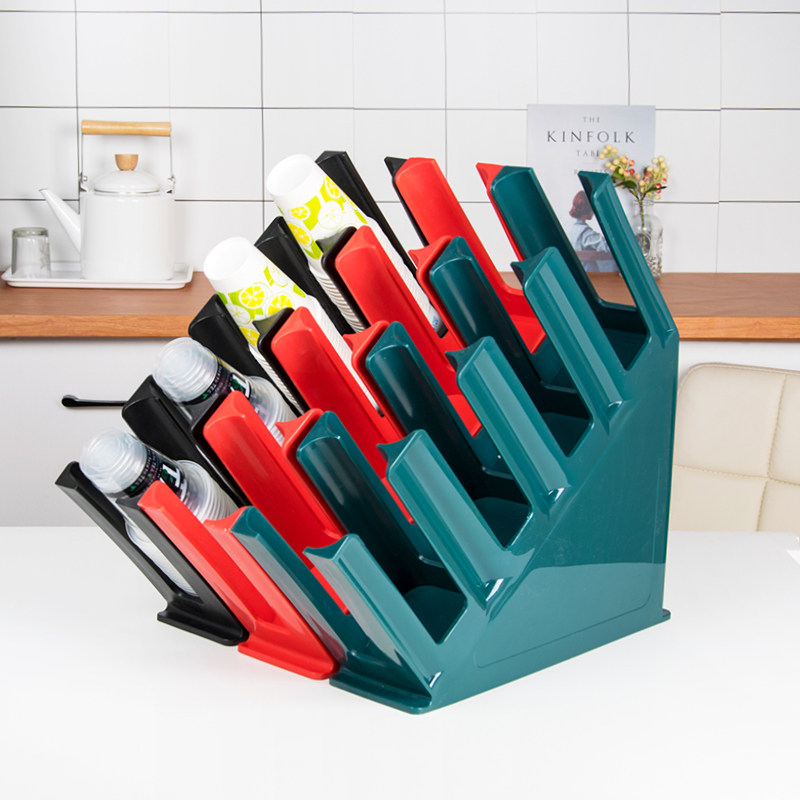 Injection Cup Cafe Cafe Milk Tea Bar to include disposable paper cup rack straw rack with a divider