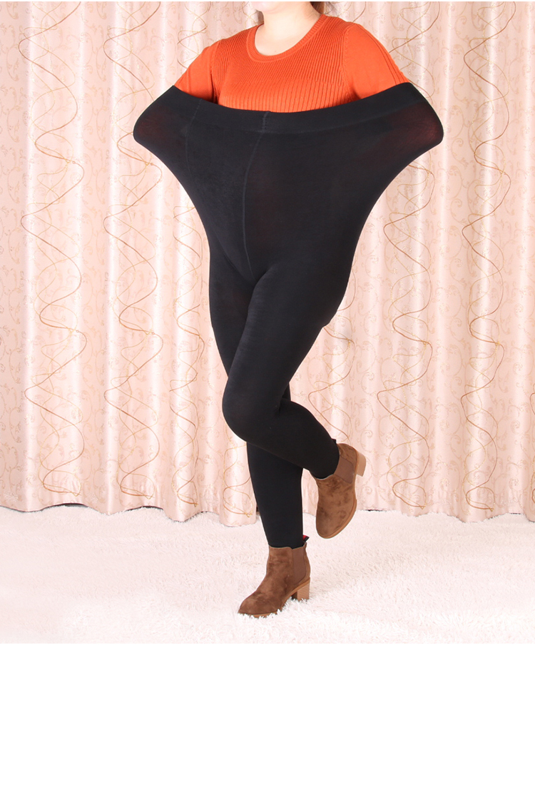 Quần legging nhung mỏng size lớn cộng với phân bón XL 200 pounds chất béo mm mùa xuân và mùa thu dày phần eo cao quần dài áo bomber nữ