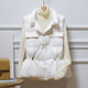 Down Vest ແມ່ຍິງສັ້ນພາສາເກົາຫຼີ Version Versatile Waist White Duck Down 2024 Off-Season Vest Vest Stand Collar Vest Jacket