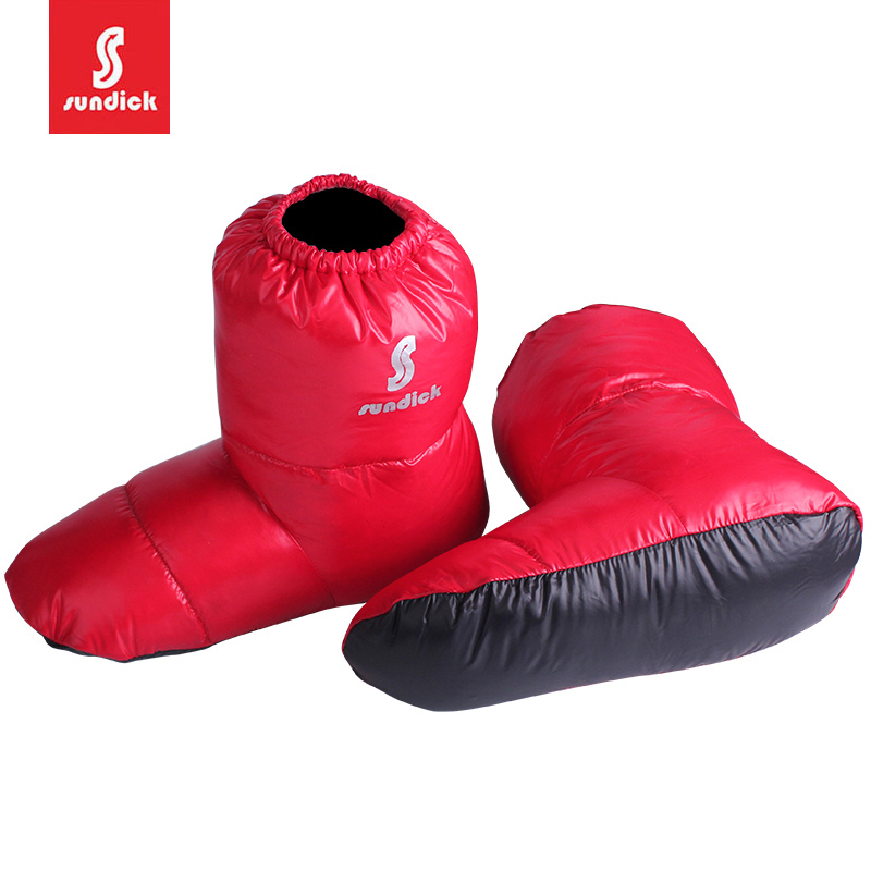 Outdoor camping warm high tube down foot cover white duck down foot cover down socks winter warm socks for men and women