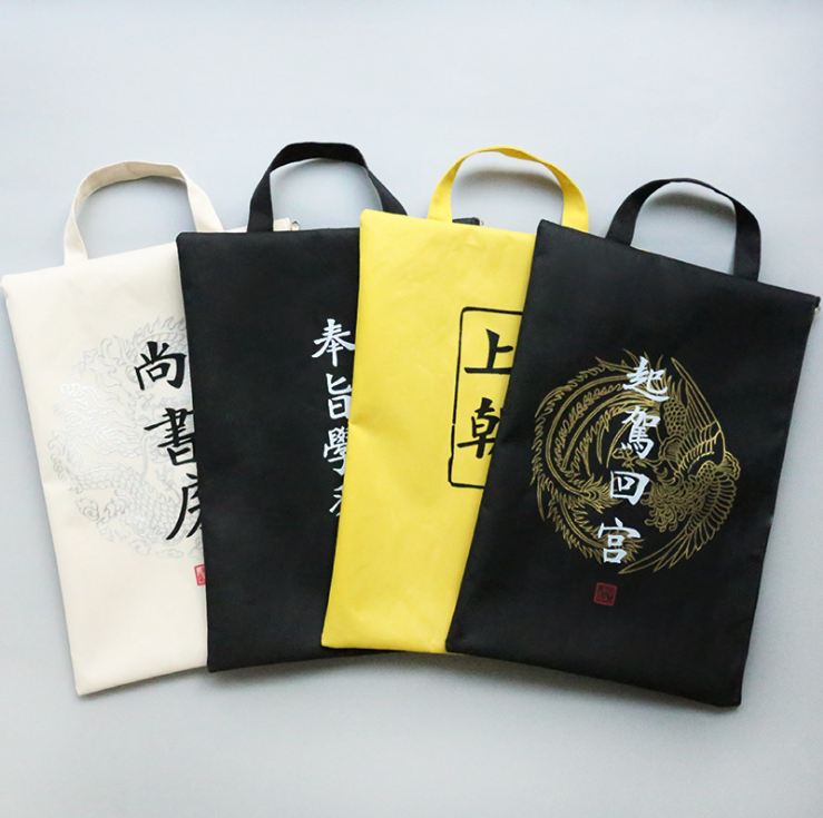 Creative Zhen's kit words Oxford Buven pieces bags Paper bags Paper bags Large capacity Hand paper bags