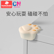 Table anti-collision corner right angle three sides protective silicone anti-bump foot cartoon shape protective cover range hood decorative corner