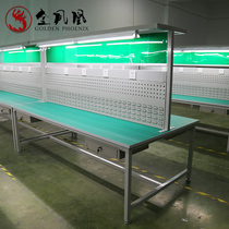 assembly bench antistatic with lamp working table assembly line packaging table table double face with hanging plate with drawer