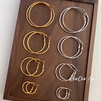 Casual Large Hoop Earrings 2025 New Hot Style Normcore Elegant Earrings High-End Niche Fashion Stylish Earrings