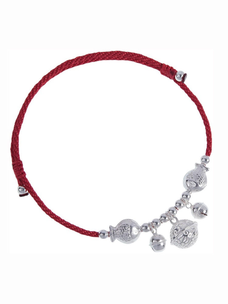 Palace Bell Red String Anklet for Women 2025 New Trendy Zodiac Year Exotic Style Anklet That Rings with Every Step Women's Foot Chain