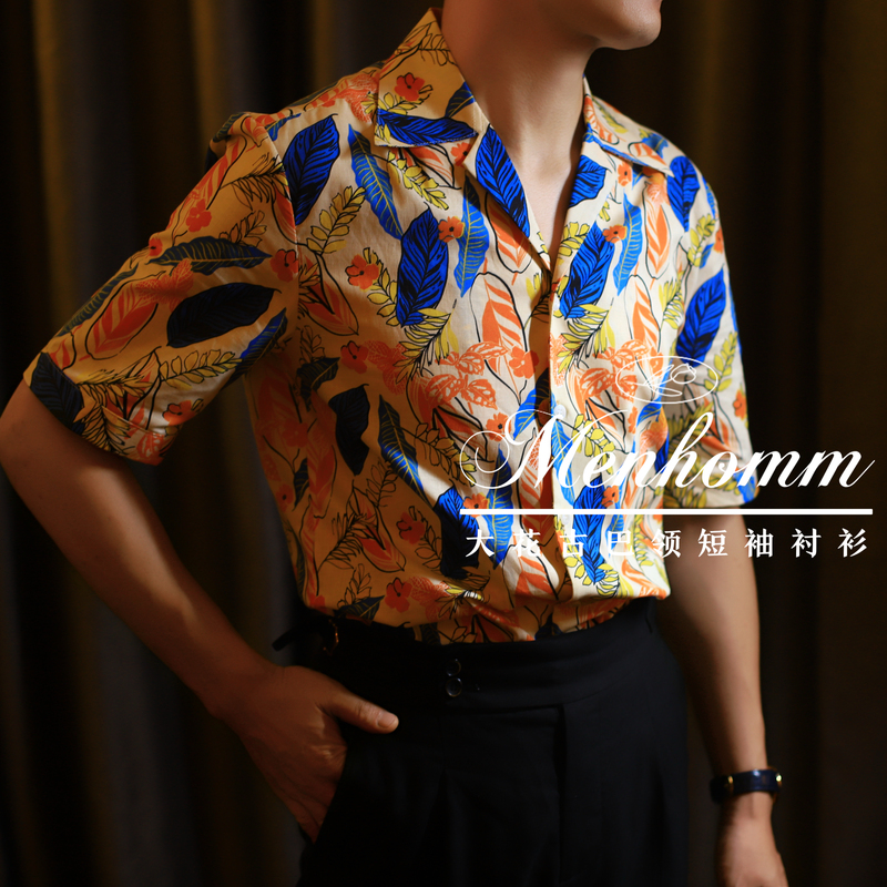 [Linen Cuban Collar] 2026 New Men's Beachwear Hawaiian Short-Sleeve Shirt with a High-End, Stylish Look
