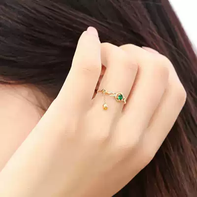 Pure jewelry fine bag gold ring adjustable personality original wild simple ring tail ring fashion tide
