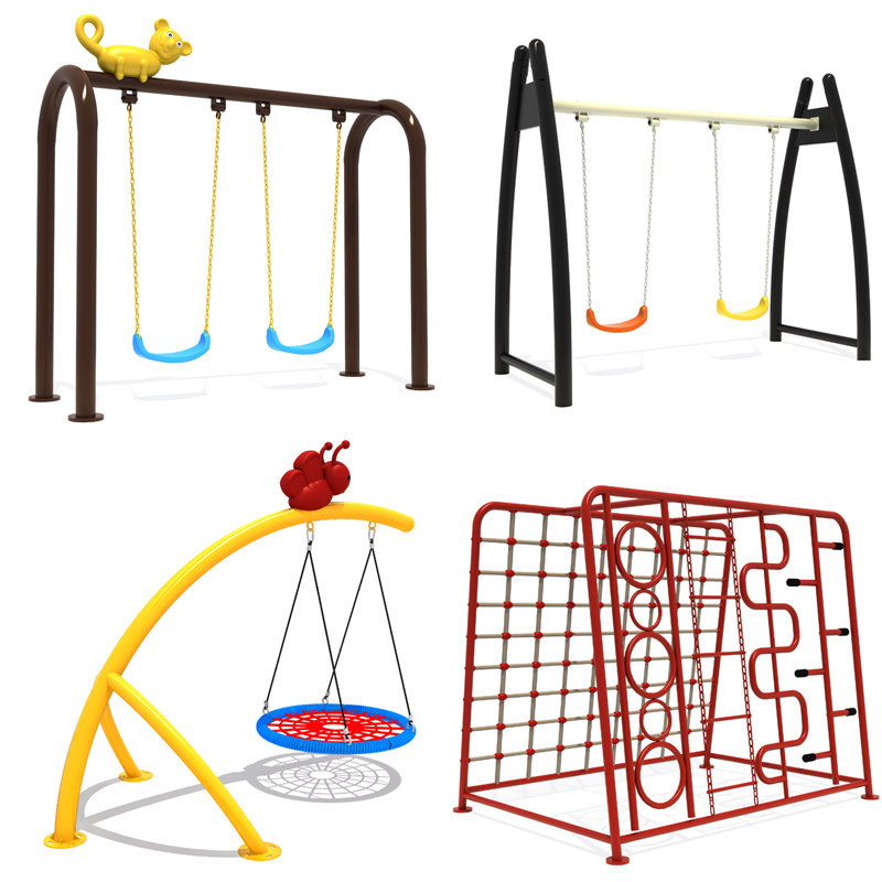 Children's outdoor swing frame community courtyard large hanging chair kindergarten outdoor toy net red double swing bridge