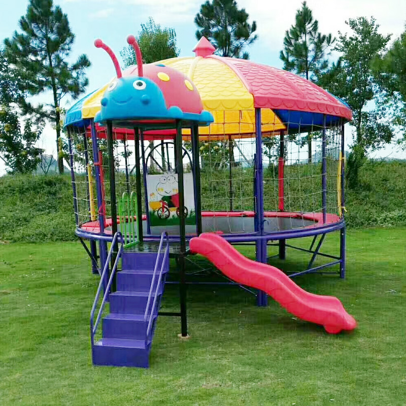 Kindergarten large trampoline outdoor park children bouncing bed square stall jumping bed outdoor playground equipment