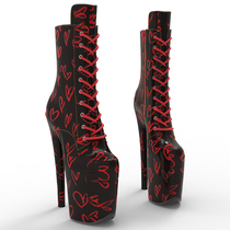 Leecabe new European and American sky-high boots fashion model T stage catwalk high heels pole dance custom shoes 3