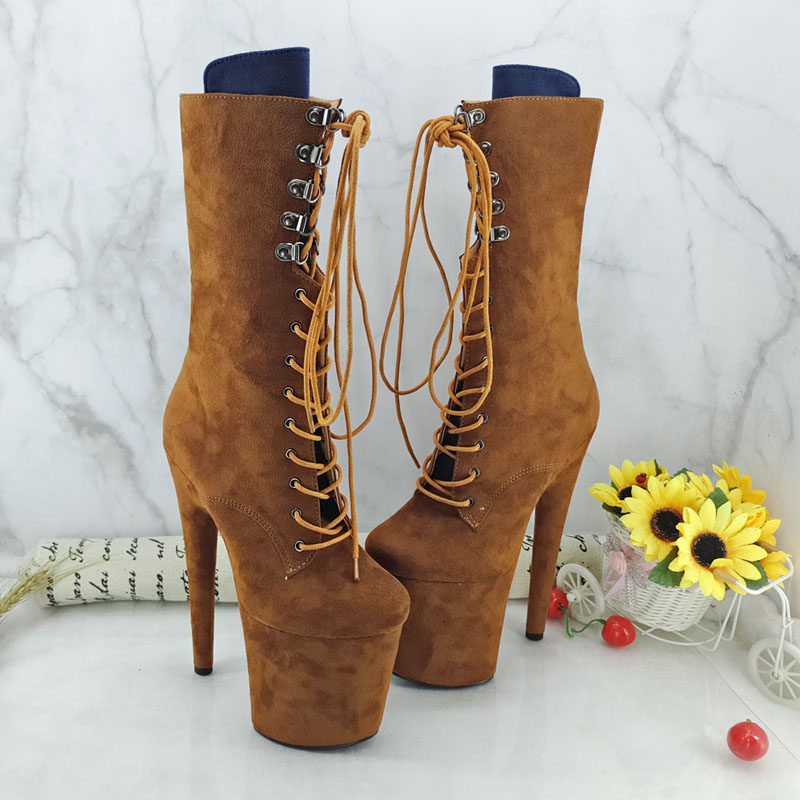 Leecabe New Hot Sell Ultra High Heels Female Boots Model Walking Show Steel Tube Dance Boots Waterproof Taichung cylinder boot 4B