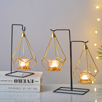 Nordic light luxury table decoration Candlestick metal iron romantic home candlelight dinner candle holder ornament props