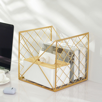 Nordic wrought iron desktop multi-layer magazine storage rack bedside bookshelf student office storage artifact