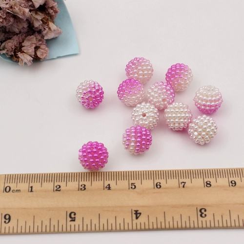 Двухцветный аксессуар из жемчуга, бусины, 12mm, градиент, DIY
