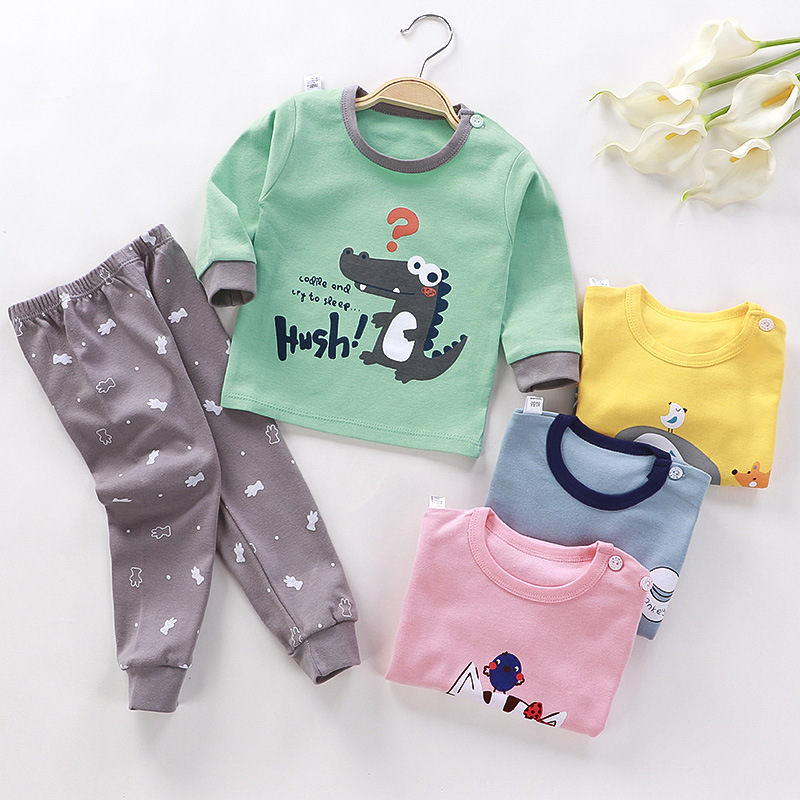 Children's underwear set cotton pajamas autumn and winter new baby autumn clothing sanitary pants men and women's children's clothing children's clothing