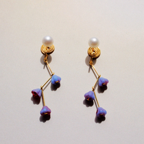 Handmade Painless Mosquito Cent Earrings Invisible Earrings Lavender Purple Freshwater Pearl Earress Earrings