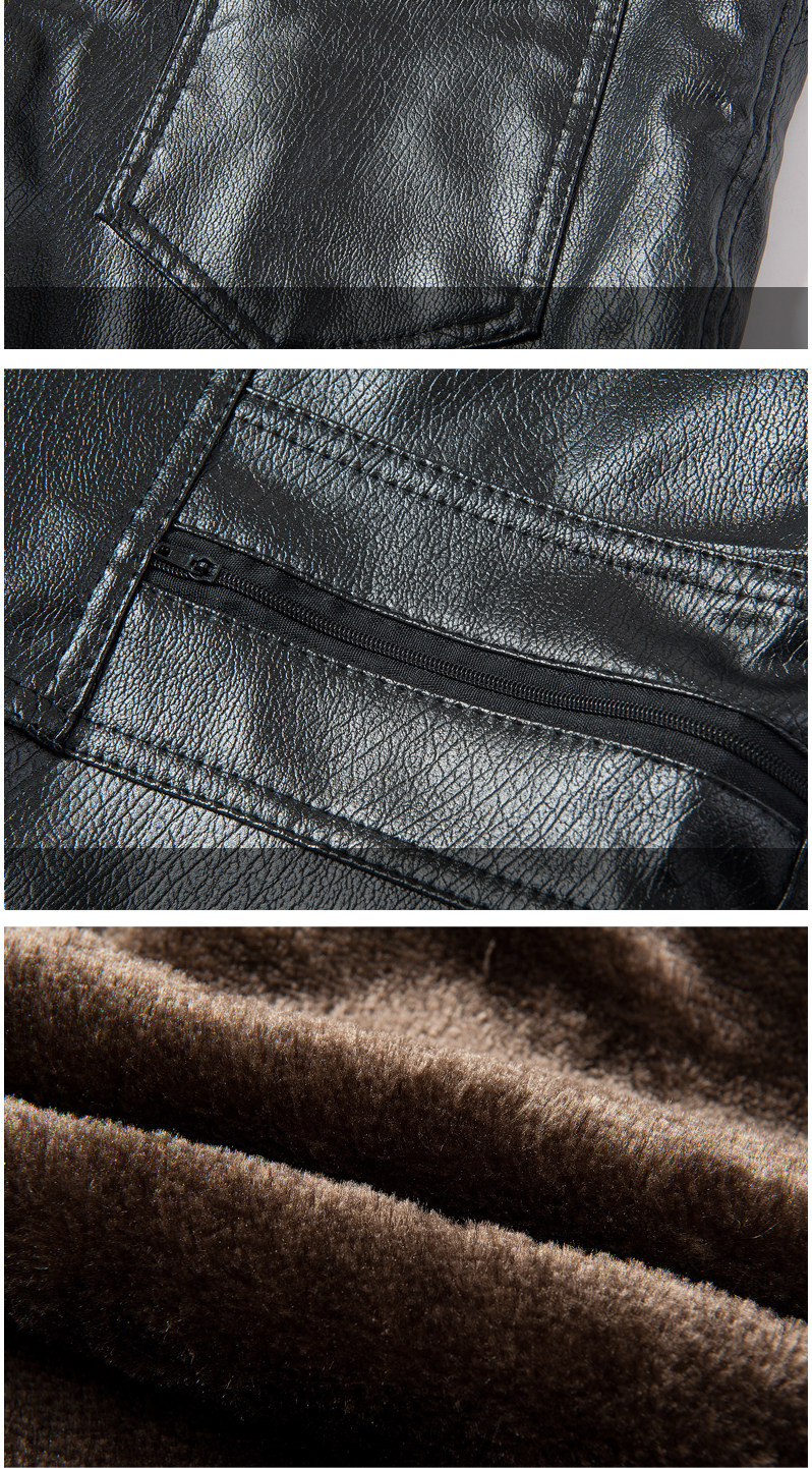 Pantalon cuir homme droit pour hiver - Ref 1482211 Image 15