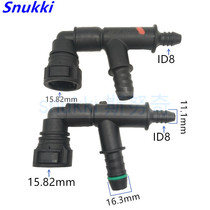 15 82 lock buckle id12 ID8 plastic modified exhaust pipe water pipe buckle black F-shaped tee joint clip