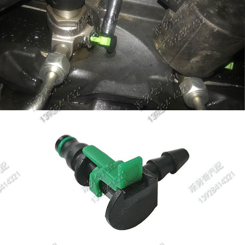 Green two 2-way L type is suitable for some Jiangling Ford new Quan Shun Tu Rui Ou V362 injector return pipe joint