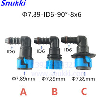 7 89 ID6 blue clip buckle elbow horse 6 filter connector fuel pipe quick connector