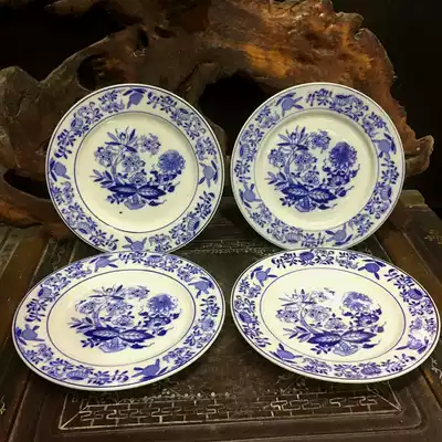Daxing collection Chaozhou kiln inventory old factory goods ceramic old porcelain blue and white plate 4