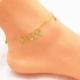 Việt Nam Shajin vòng chân nữ mạ vàng chính hãng 999 giả vàng nguyên chất Vàng mắt cá chân Chuỗi 24k dài phai màu trang sức