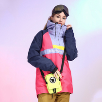 MNP single double board skis coat for men and women couples with velvet waterproof and warm Korean cool windproof ski suit