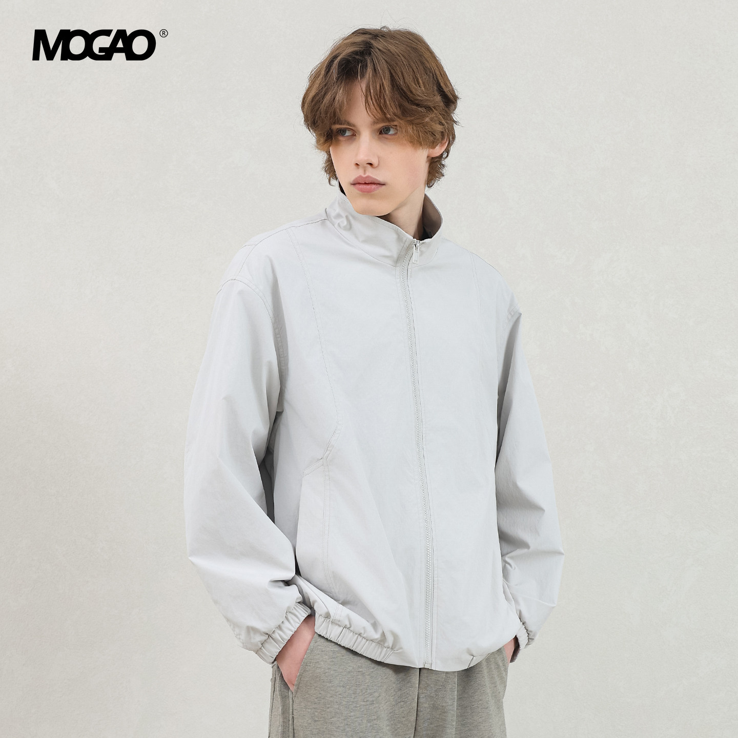 Mogo メンズ スタンドカラージャケット 2026年春新作 ゆったりフィット トレンディ シンプル 万能 カジュアルトップス