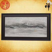 Natural marble painting ink painting landscape painting hanging screen home office decoration collection