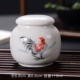 Lon trà xanh và trắng lọ gốm nhỏ, lon trà, hộp trà, hộp trà, bộ trà, lon kín hộ gia đình, hộp trà - Trà sứ bình trà thủy tinh có lọc