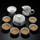 Bộ trà xanh Kung Fu Kung Fu Set Set Bộ tổ ong bằng gốm tổ ong Openwork Bộ ấm trà Chén trà - Trà sứ