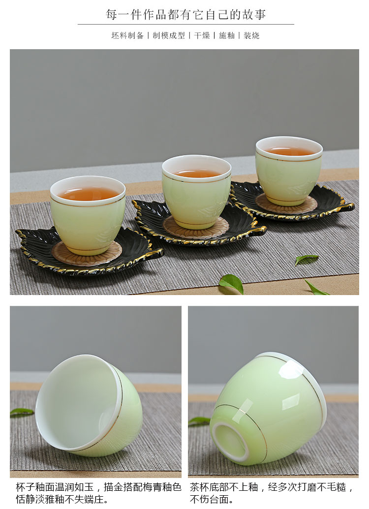 Bộ trà Long Tuyền Celadon với Bộ lọc Teacup Ấm trà bằng gốm Xi Shi Pot Bộ hoàn chỉnh Bộ trà Kung Fu Một nồi Hai ly bình pha trà
