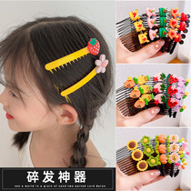 Girl hairclip summer fruit hairpin comb card broken hair finishing hair card artifact girl banghai child hair accessories female