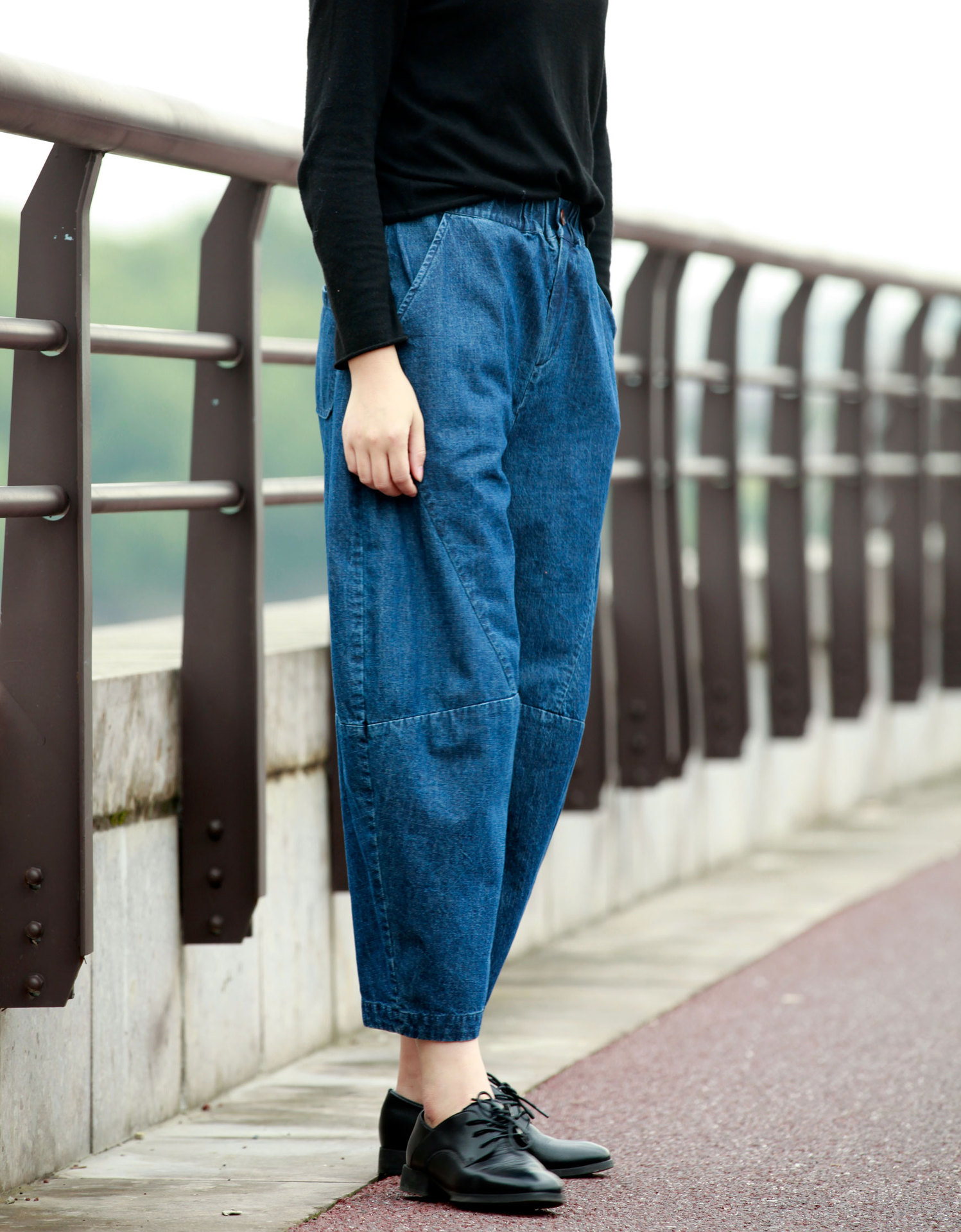 Art Linen Hugh Denim Casual Pants Woman SLIM AND THIN ' 100 LAP 90% ROUNDER PANTS